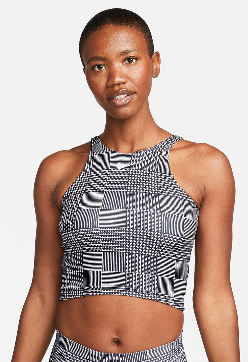 Nike - W ny df crop tank nv+ - black/black/anthracite/white