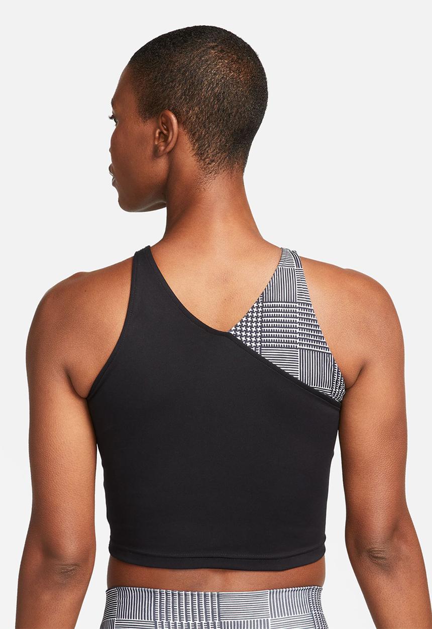 Nike - W ny df crop tank nv+ - black/black/anthracite/white