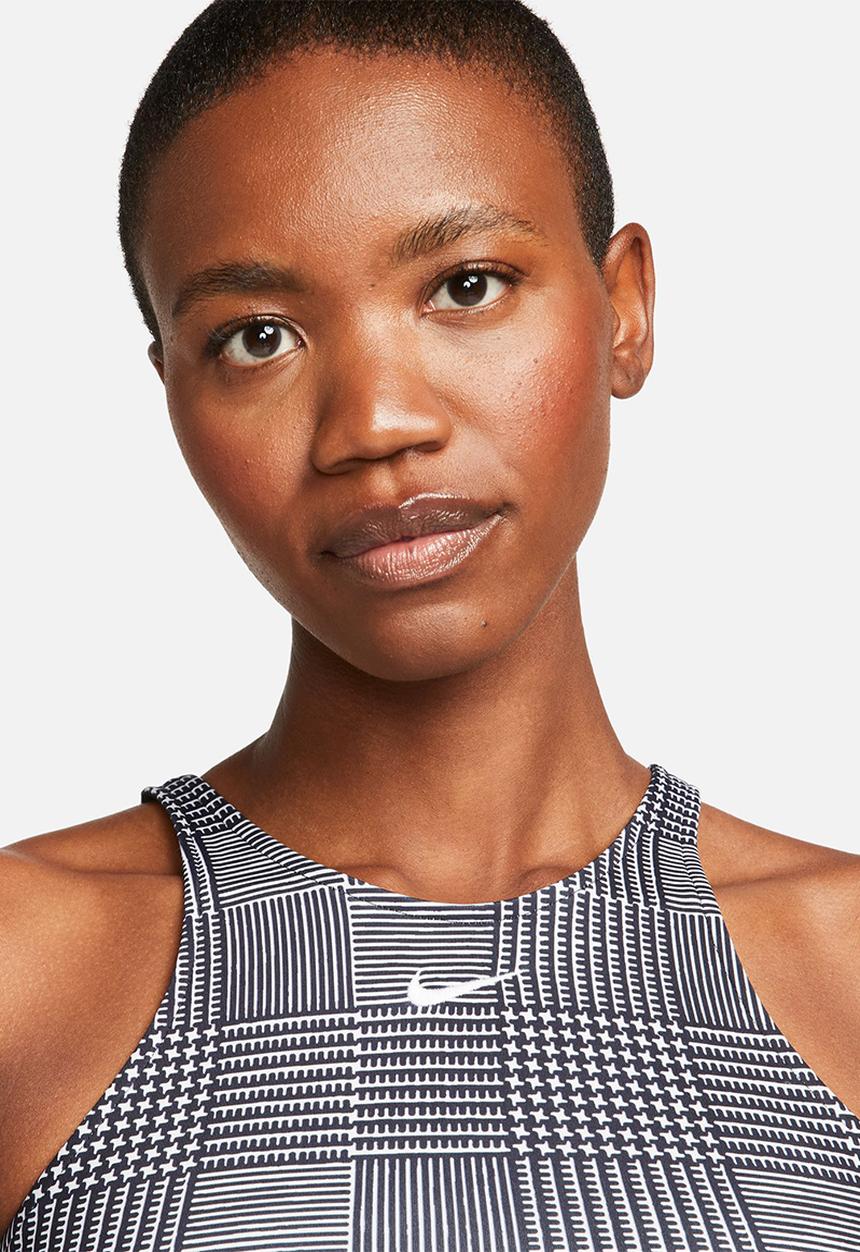 Nike - W ny df crop tank nv+ - black/black/anthracite/white