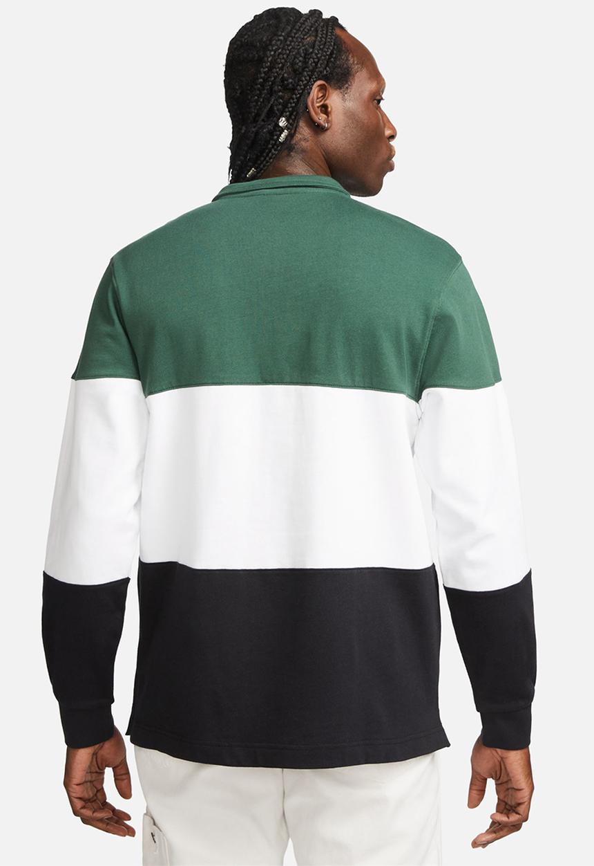 Nike - NSW Club + knit ls top cb - fir/wht/blk