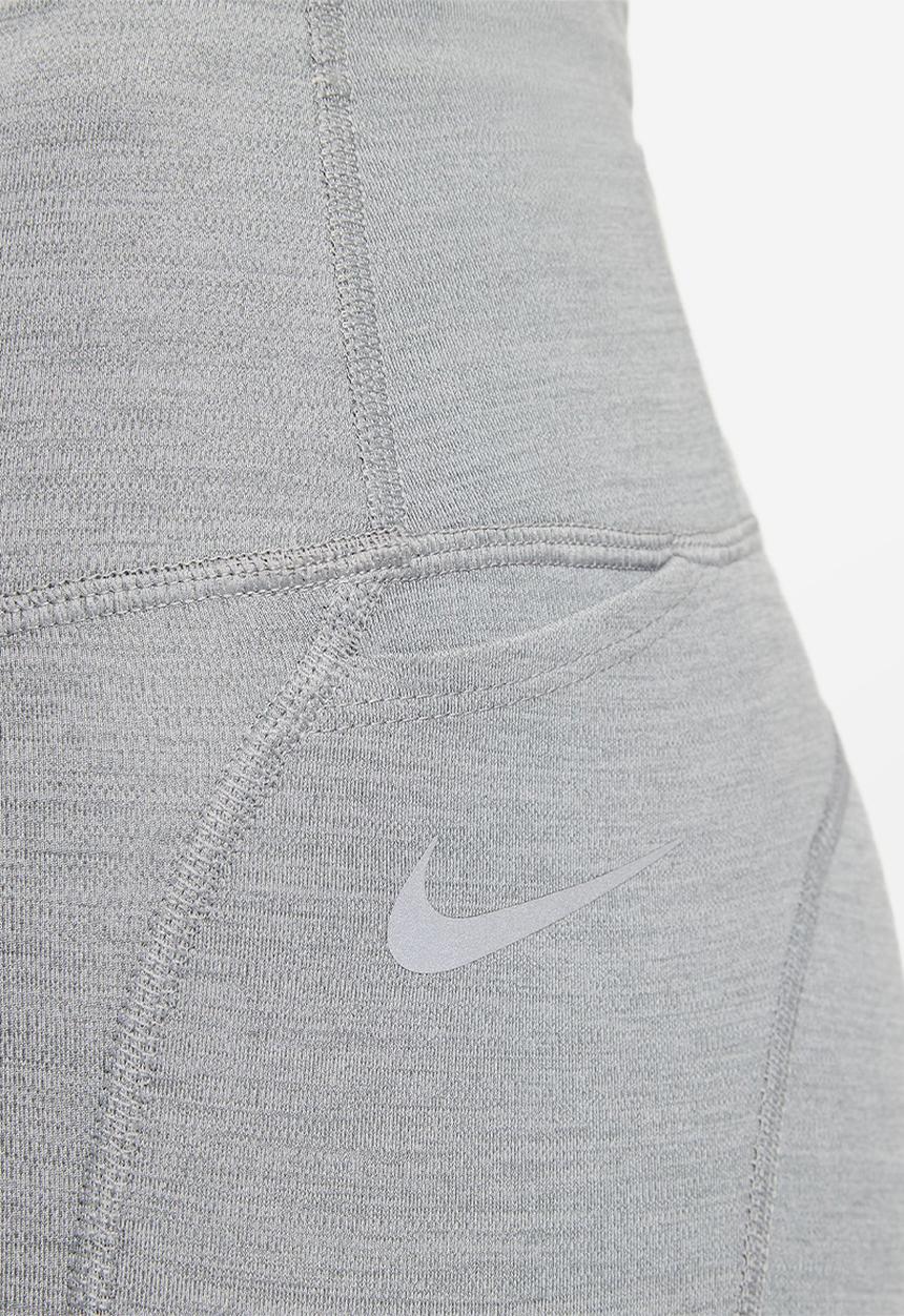 Nike - W nk df fast crop - smoke grey/htr/reflective silv