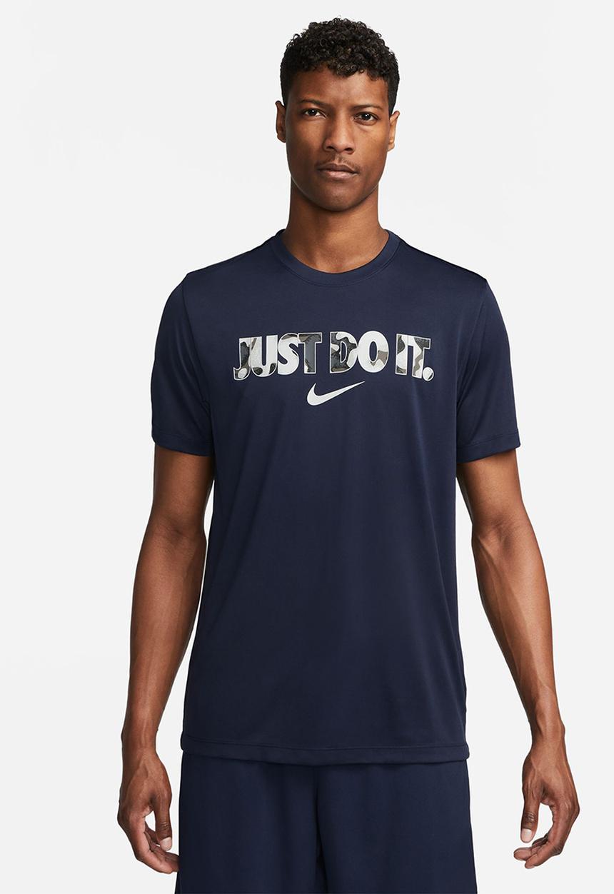 Nike - Dri-FIT camo  training t-shirt - obsidian navy 