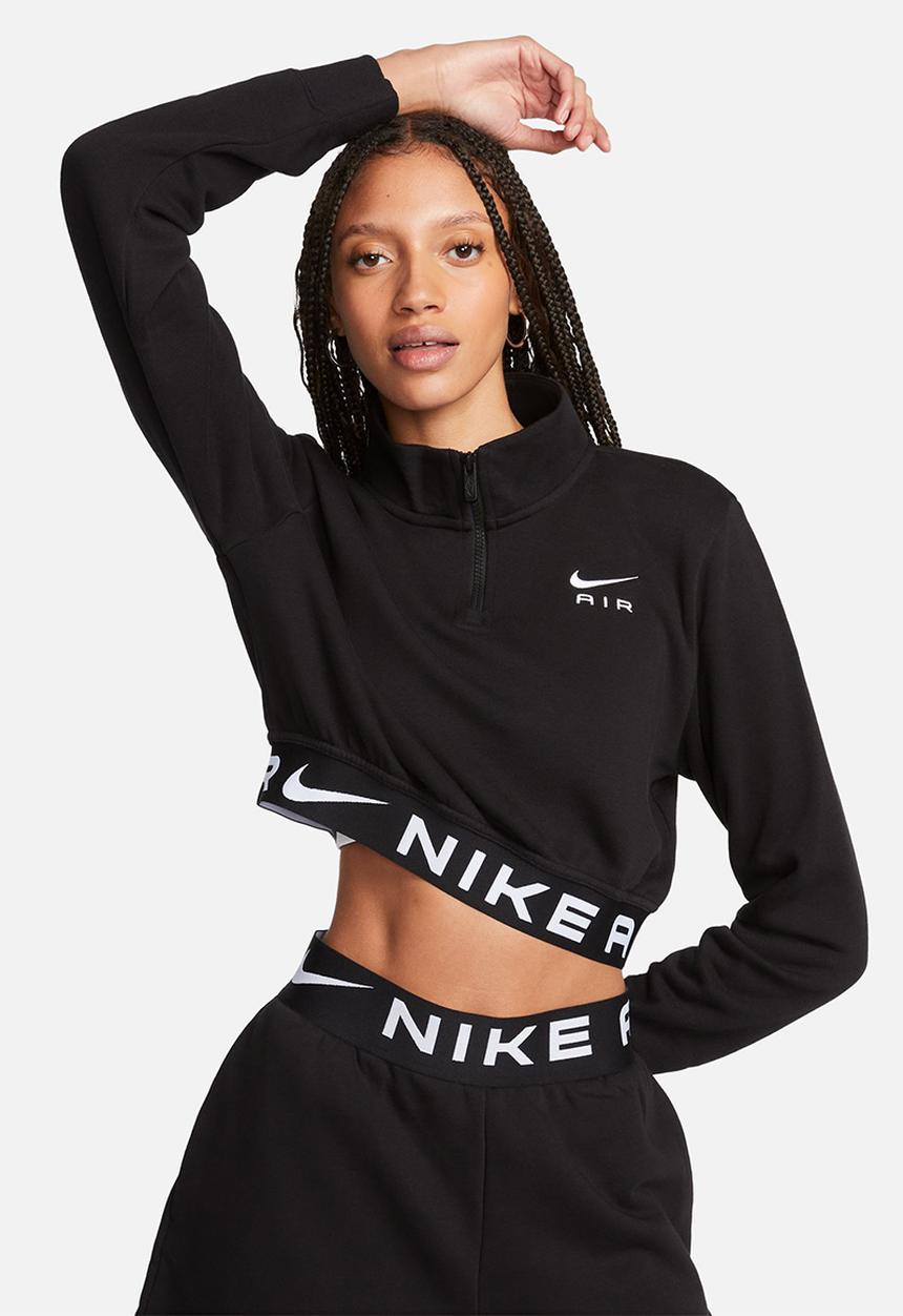 Nike - Ww nsw air flc top - black/white