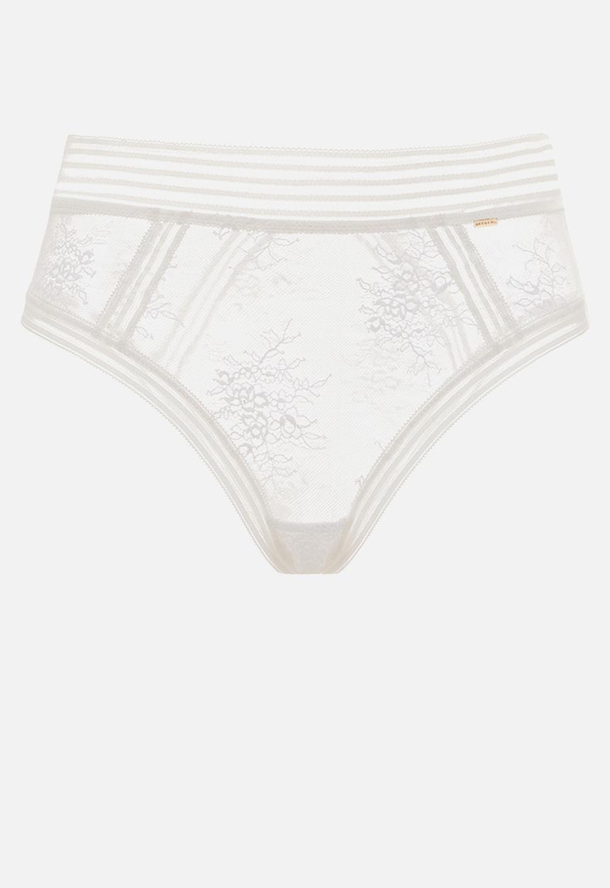 Janet Reger - Statement starlight high waisted brief - opal