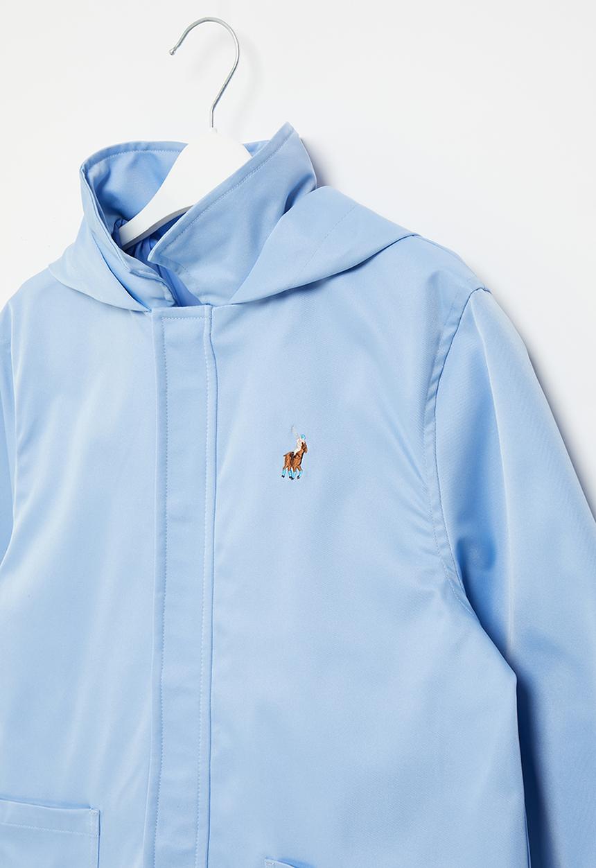 POLO - Girls hooded peacoat - light blue