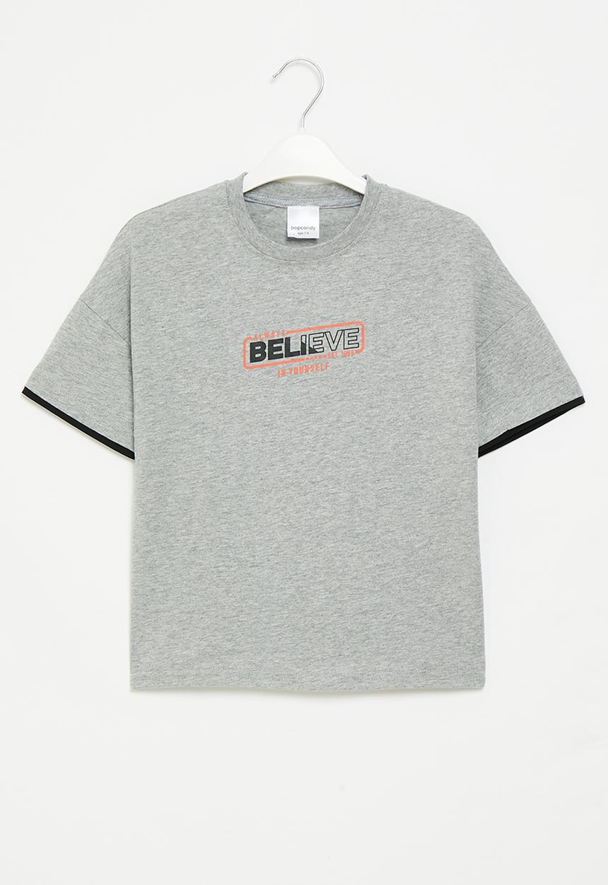 Pop Candy - Printed tee - grey