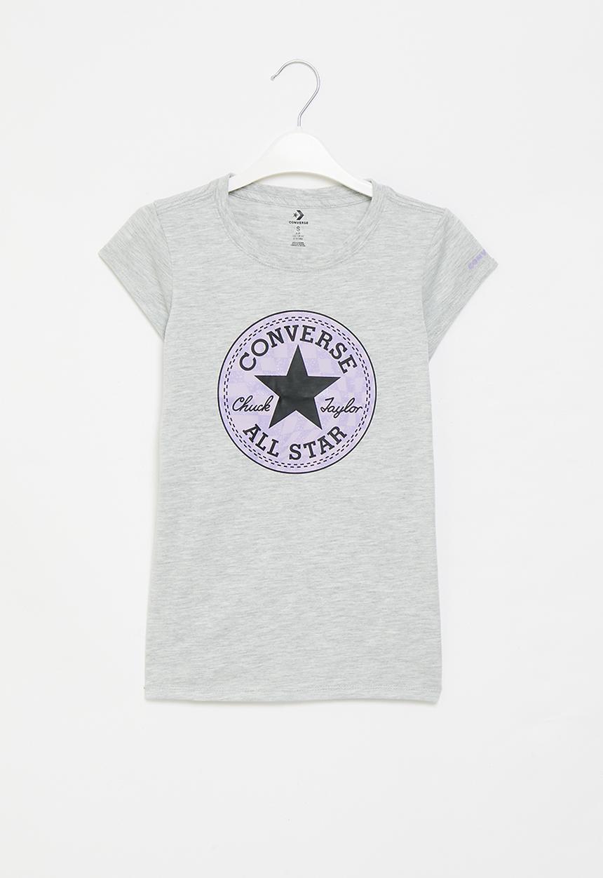 Converse - Teen short sleeve chuck patch gfx T-shirt - light gray heather