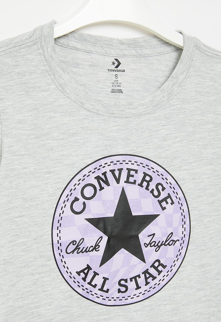 Converse - Teen short sleeve chuck patch gfx T-shirt - light gray heather