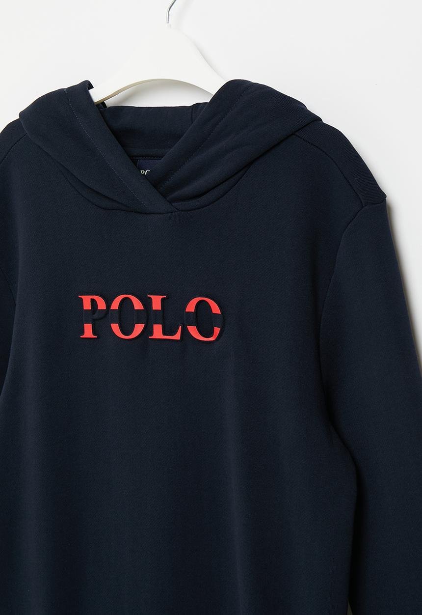 POLO - Girls embossed hoodie - navy
