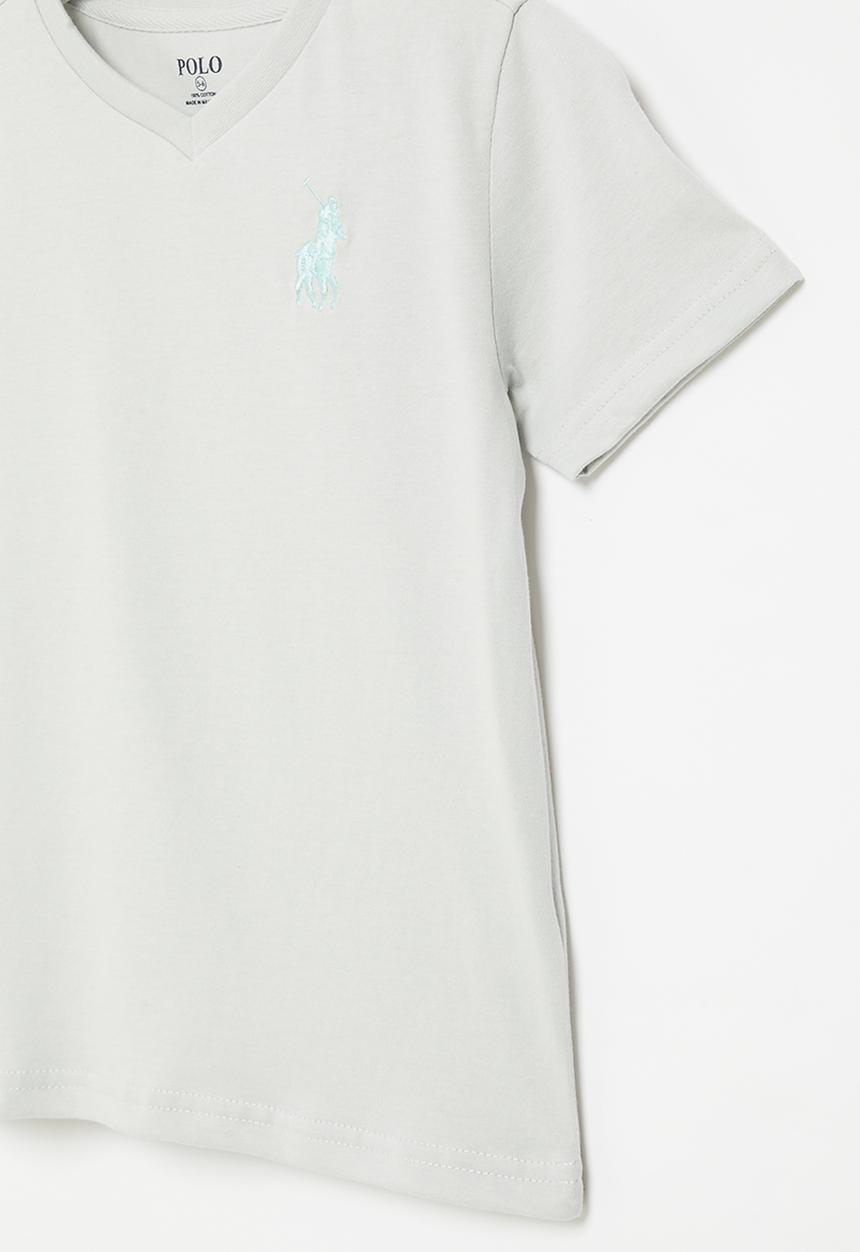 POLO - Boys numerical v neck - grey