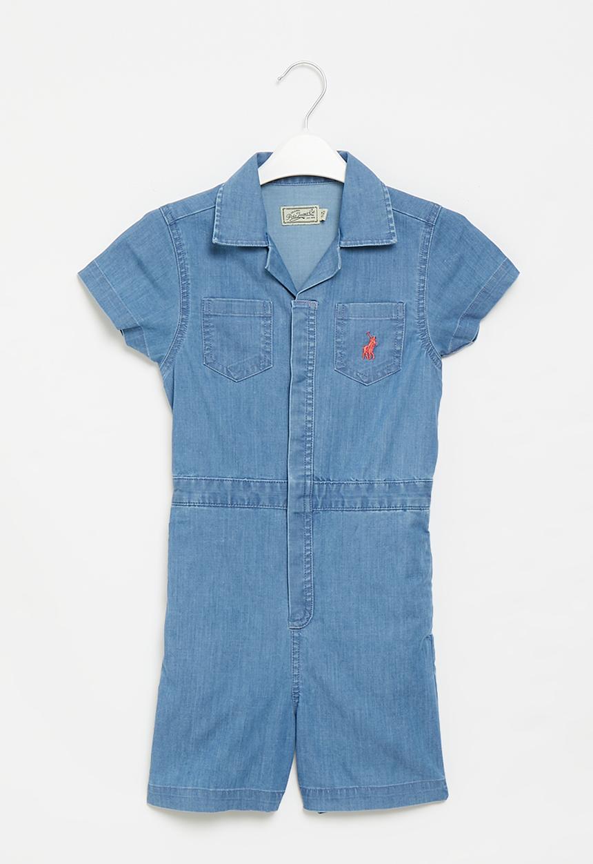 POLO - Girls chambray jumpsuit - medium wash
