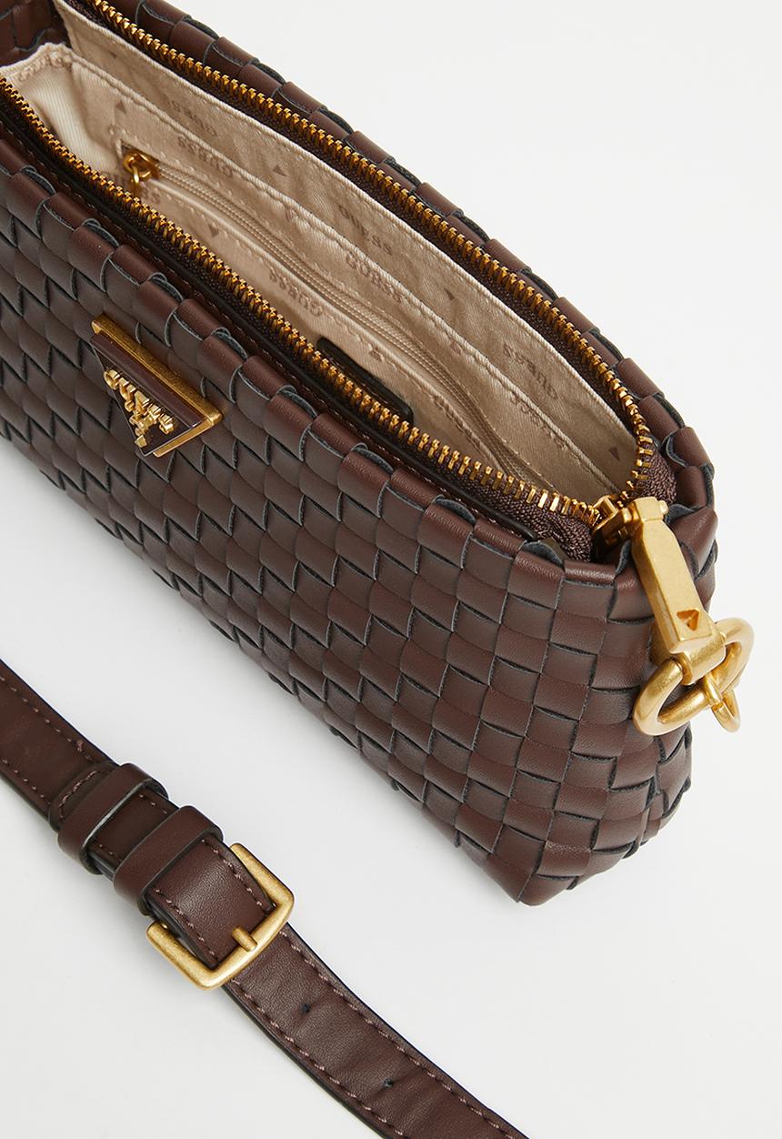 GUESS - Lisbet mini crossbody top zip - mahogany