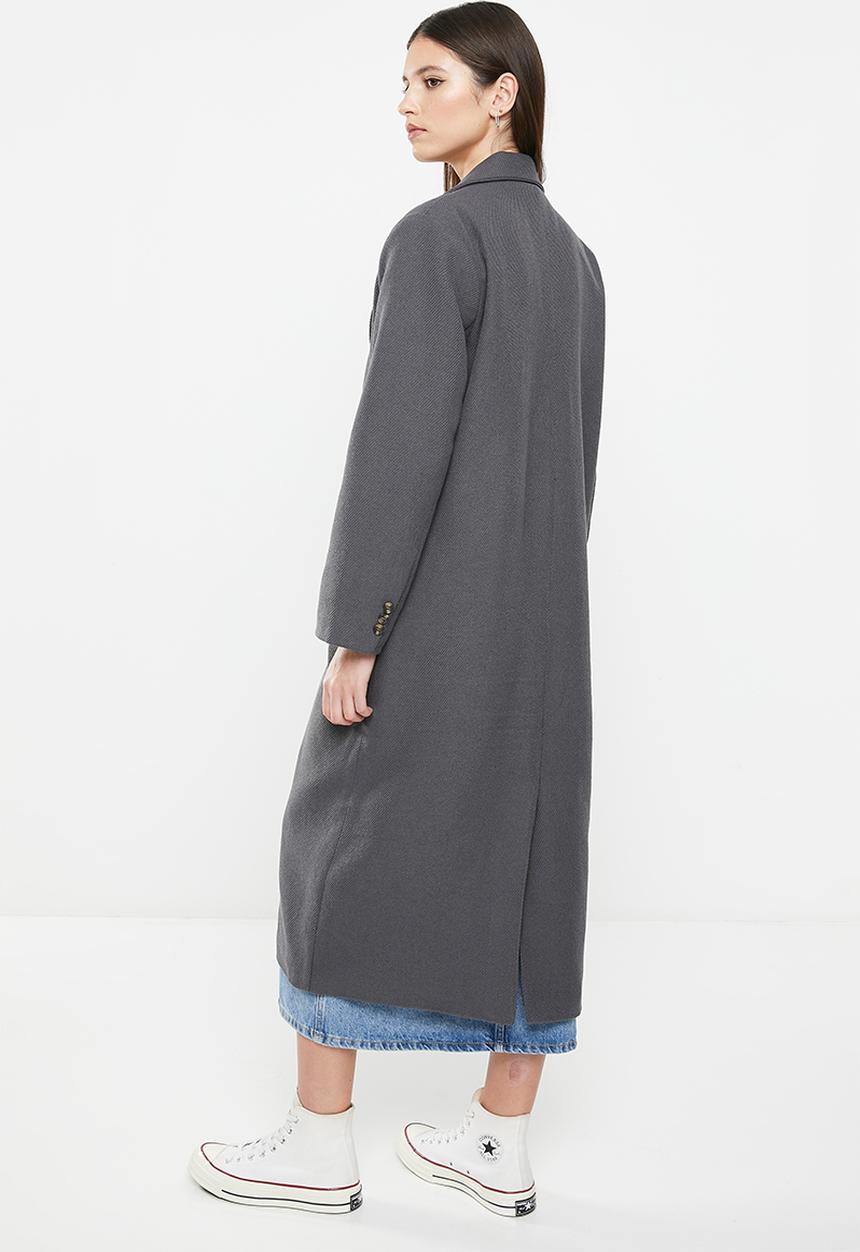 Cotton On - Bump Friendly Button Down Coat - Charcoal