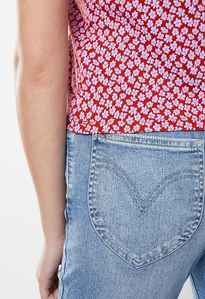 Levi’s® - Graphic rickie tee split crafty flower aria - red & purple