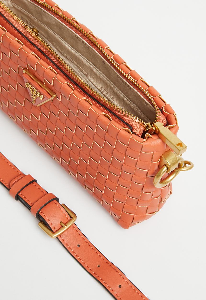 GUESS - Lisbet mini crossbody top zip - papaya