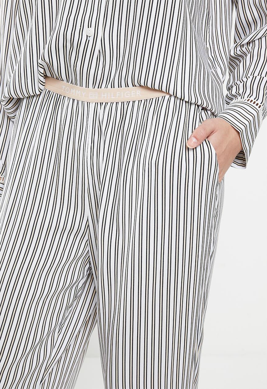 Tommy Hilfiger - Nola woven pants - stripes beige