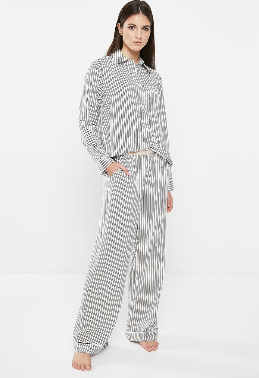 Tommy Hilfiger - Nola woven pants - stripes beige
