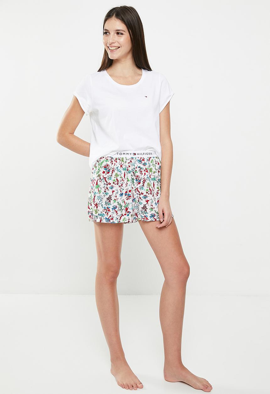 Tommy Hilfiger - Short sleeve pj set  - white/floral white