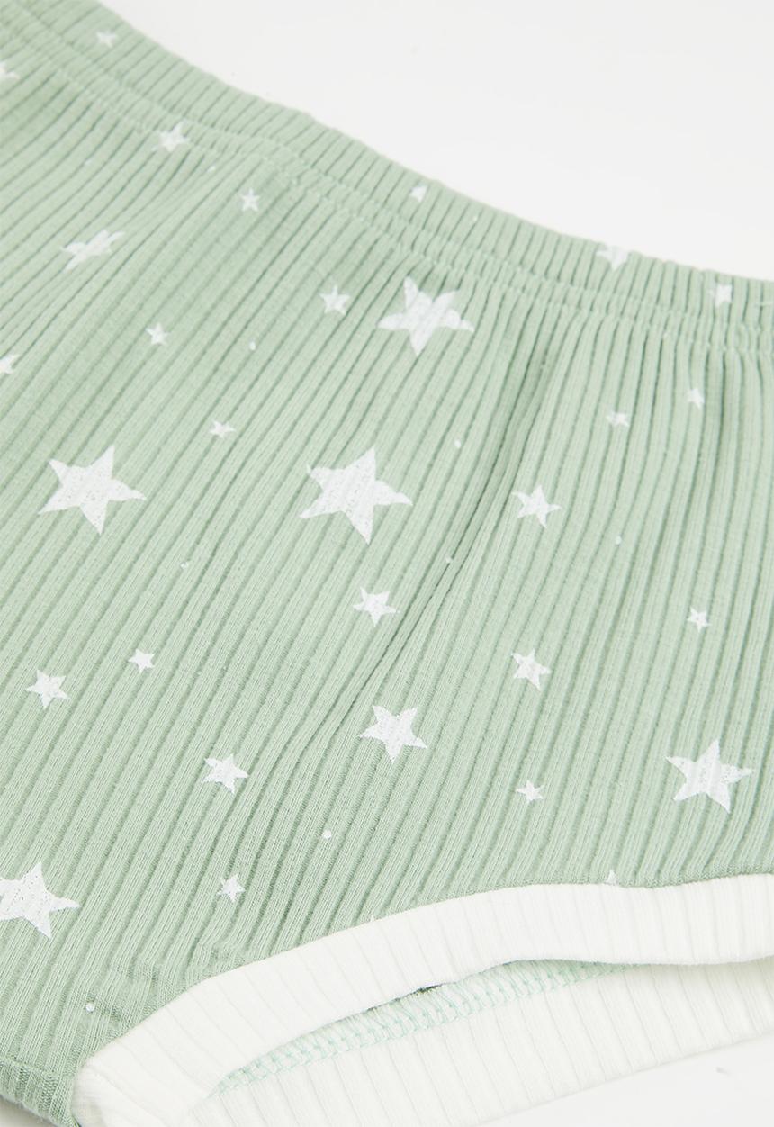 Pop Candy - Baby short sleeve top and bottom set - sage green