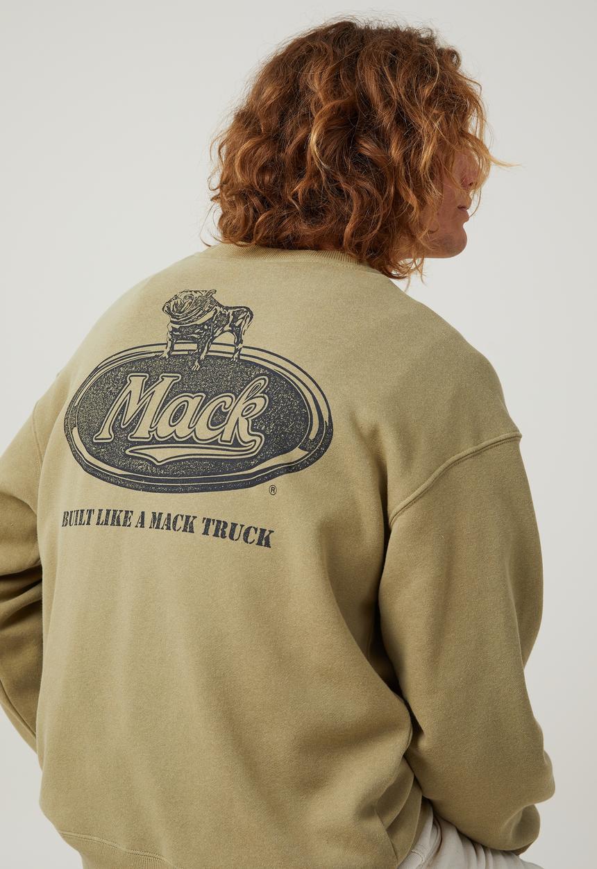 Cotton On - Mack trucks oversized sweater - lcn mac blair green/monochrome