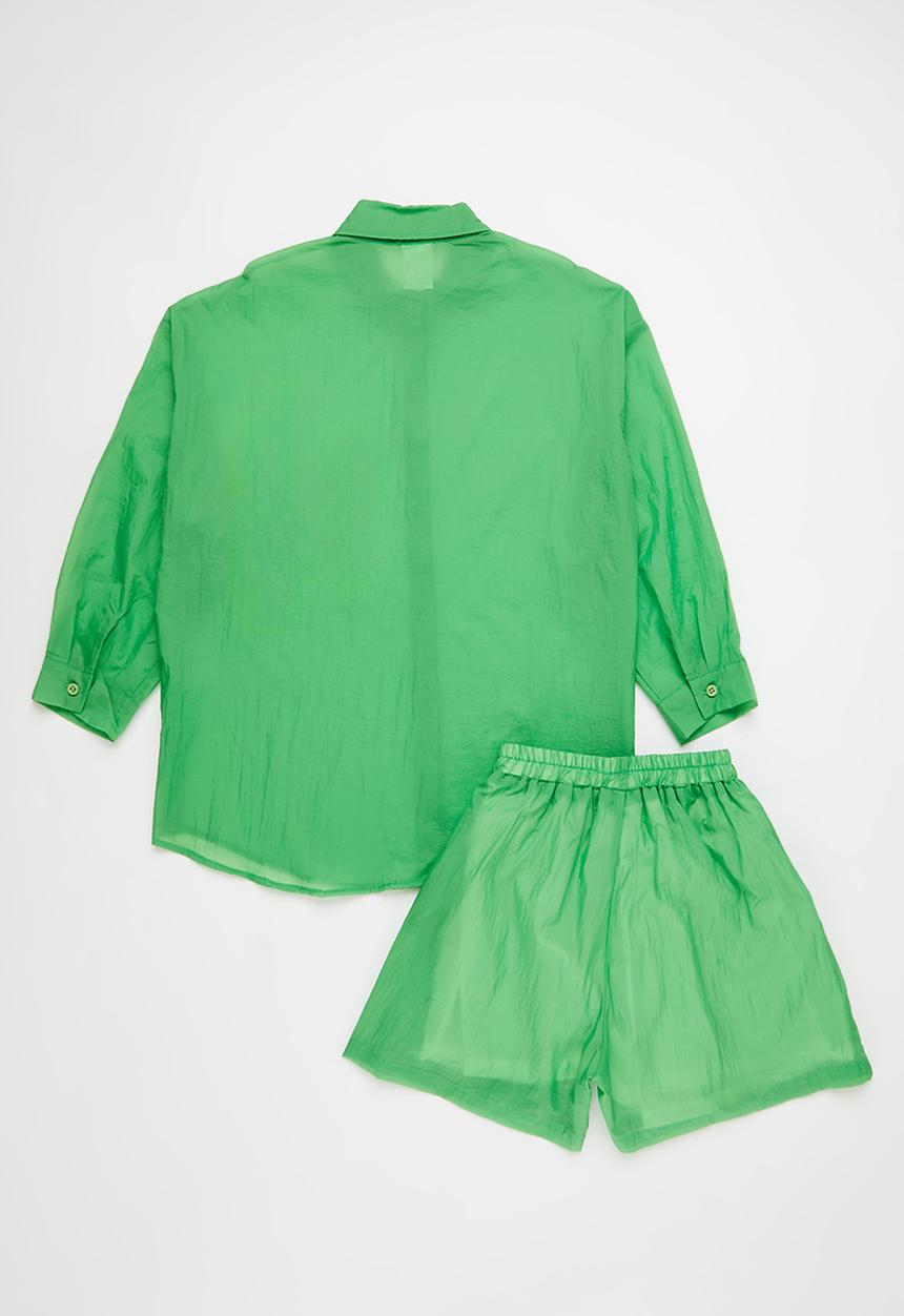 Pop Candy - Girls short and shirt set - green