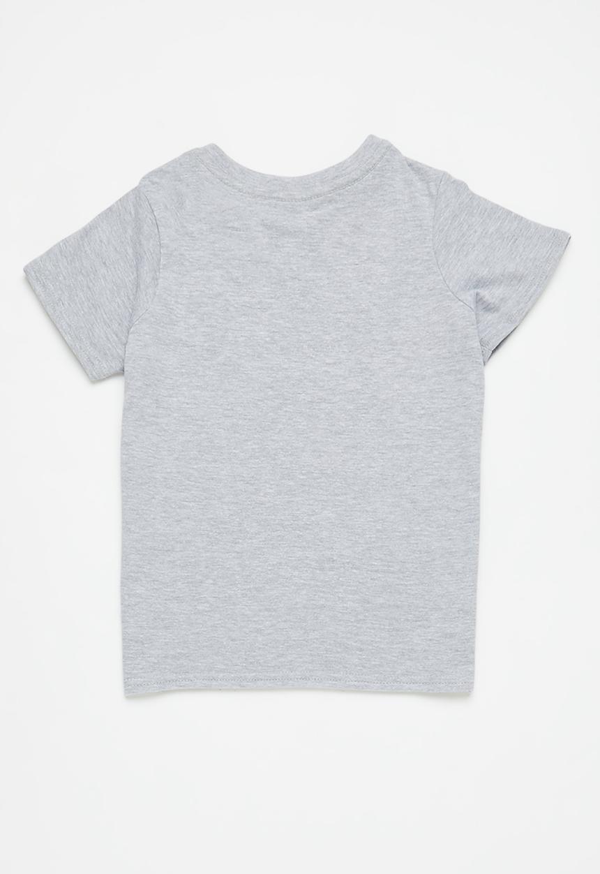 Pop Candy - Younger boys 2 pack basic tee - grey & navy