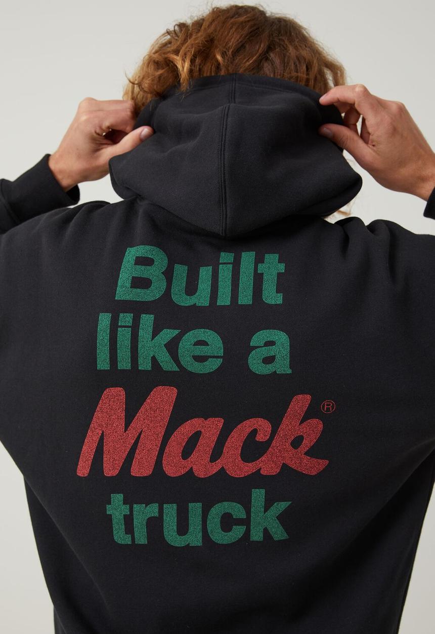 Cotton On - Mack trucks oversized hoodie - lcn mac black / built like a mac truck