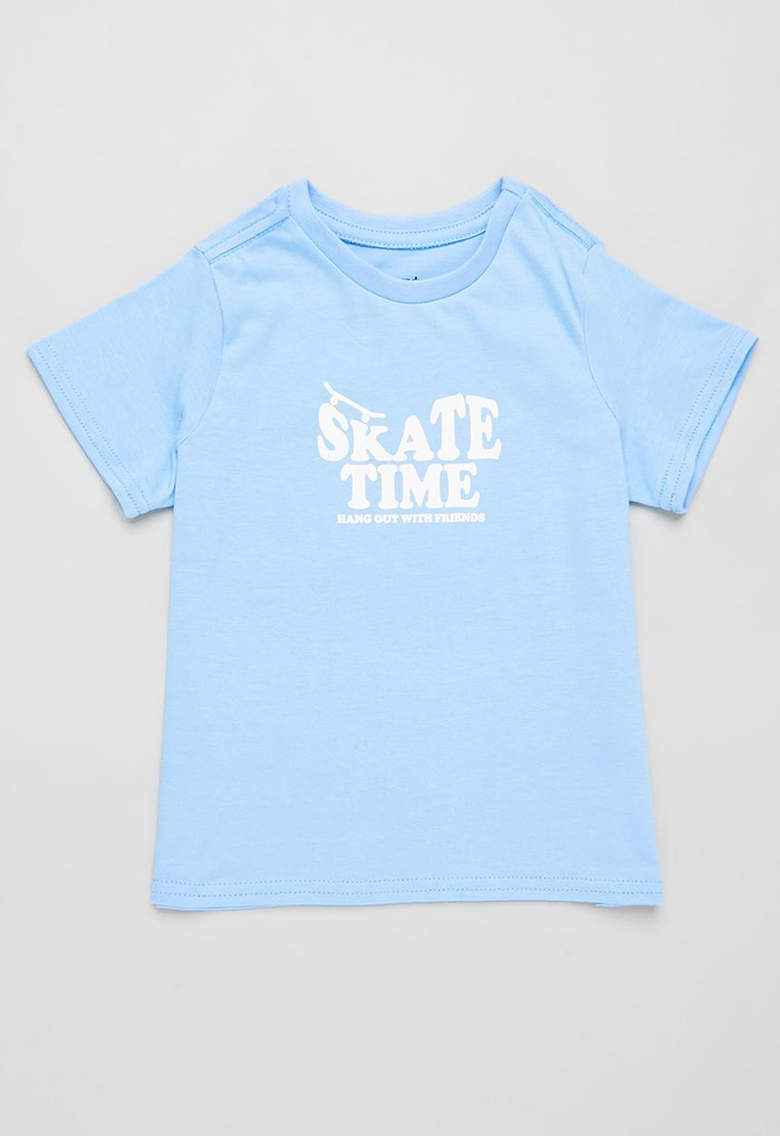 Pop Candy - 2 Pack printed tee - white & blue 