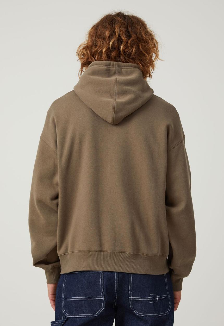 Cotton On - Mack trucks oversized hoodie - lcn mac mud green / bulldog logo