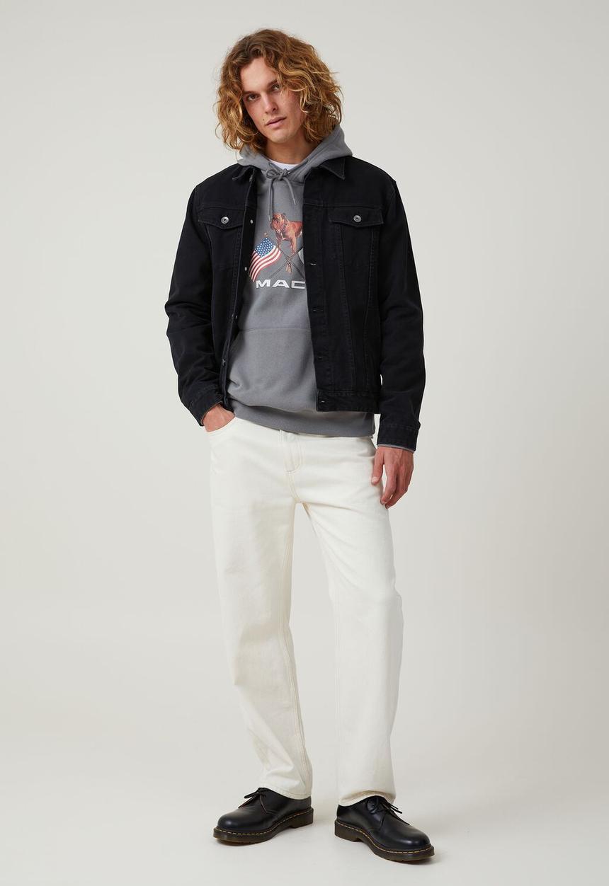 Cotton On - Mack trucks oversized hoodie - lcn mac slate stone / crossed flags