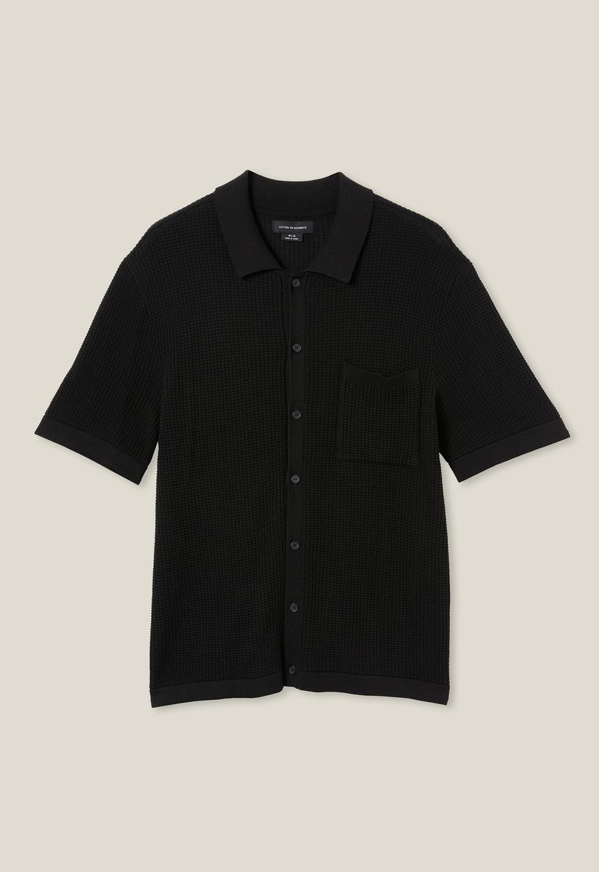 Cotton On - Pablo short sleeve shirt - black