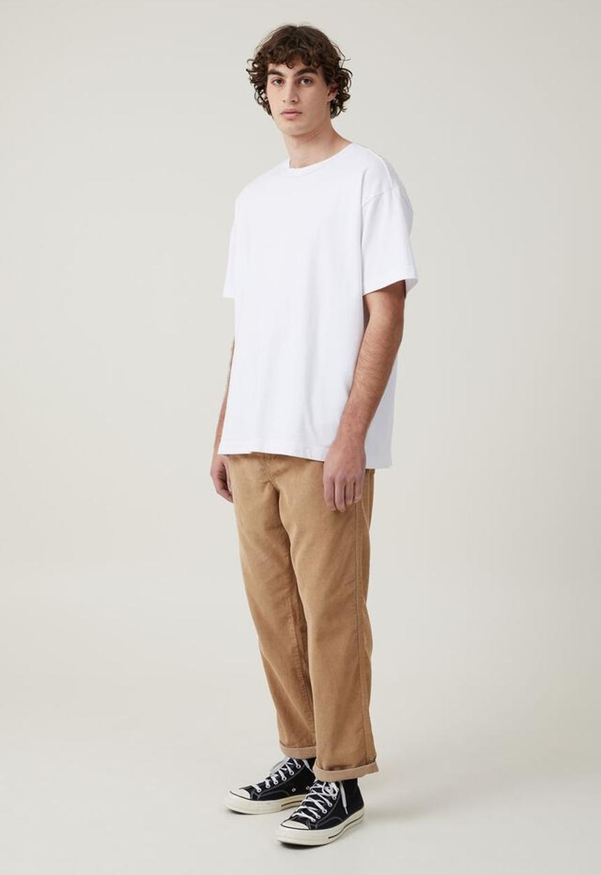 Cotton On - Elastic worker pant - pebble cord