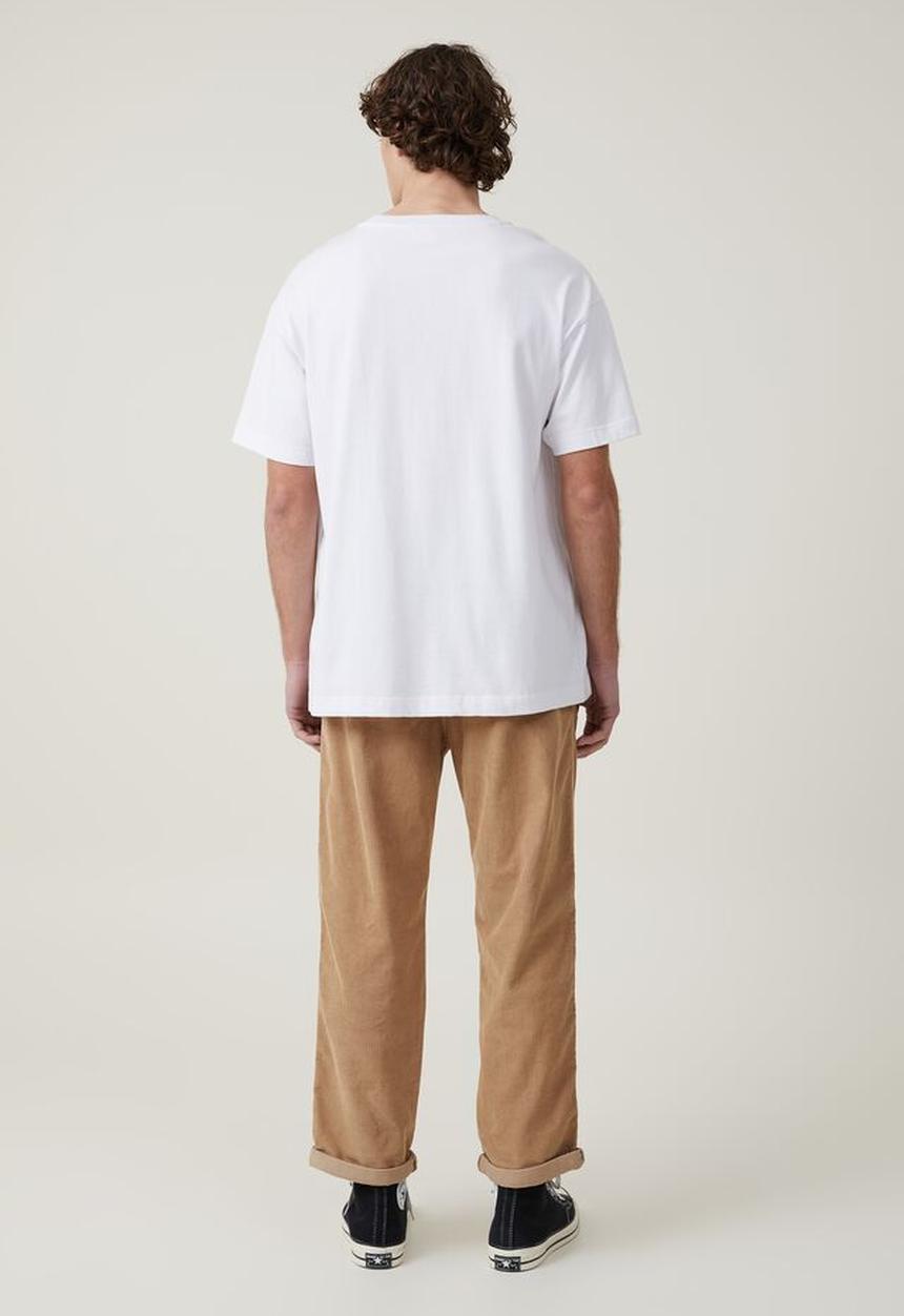 Cotton On - Elastic worker pant - pebble cord