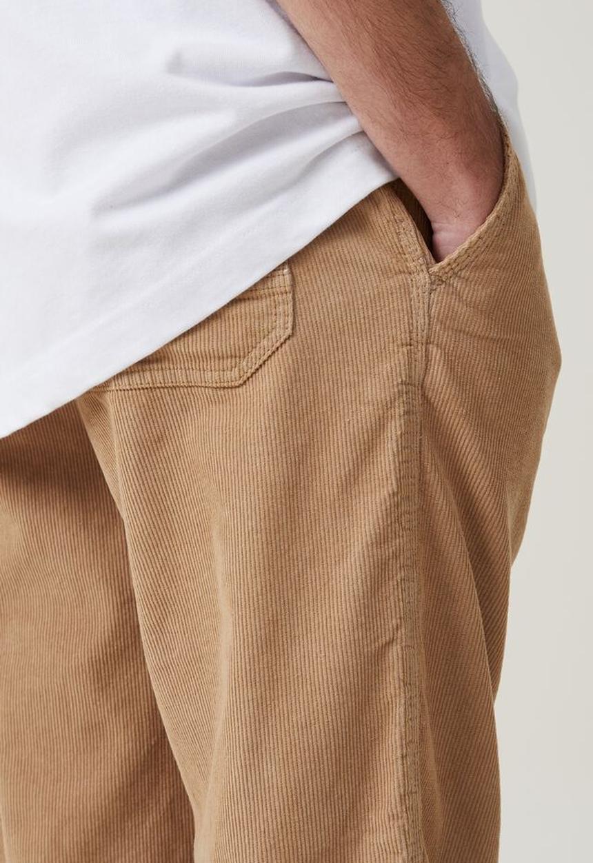 Cotton On - Elastic worker pant - pebble cord