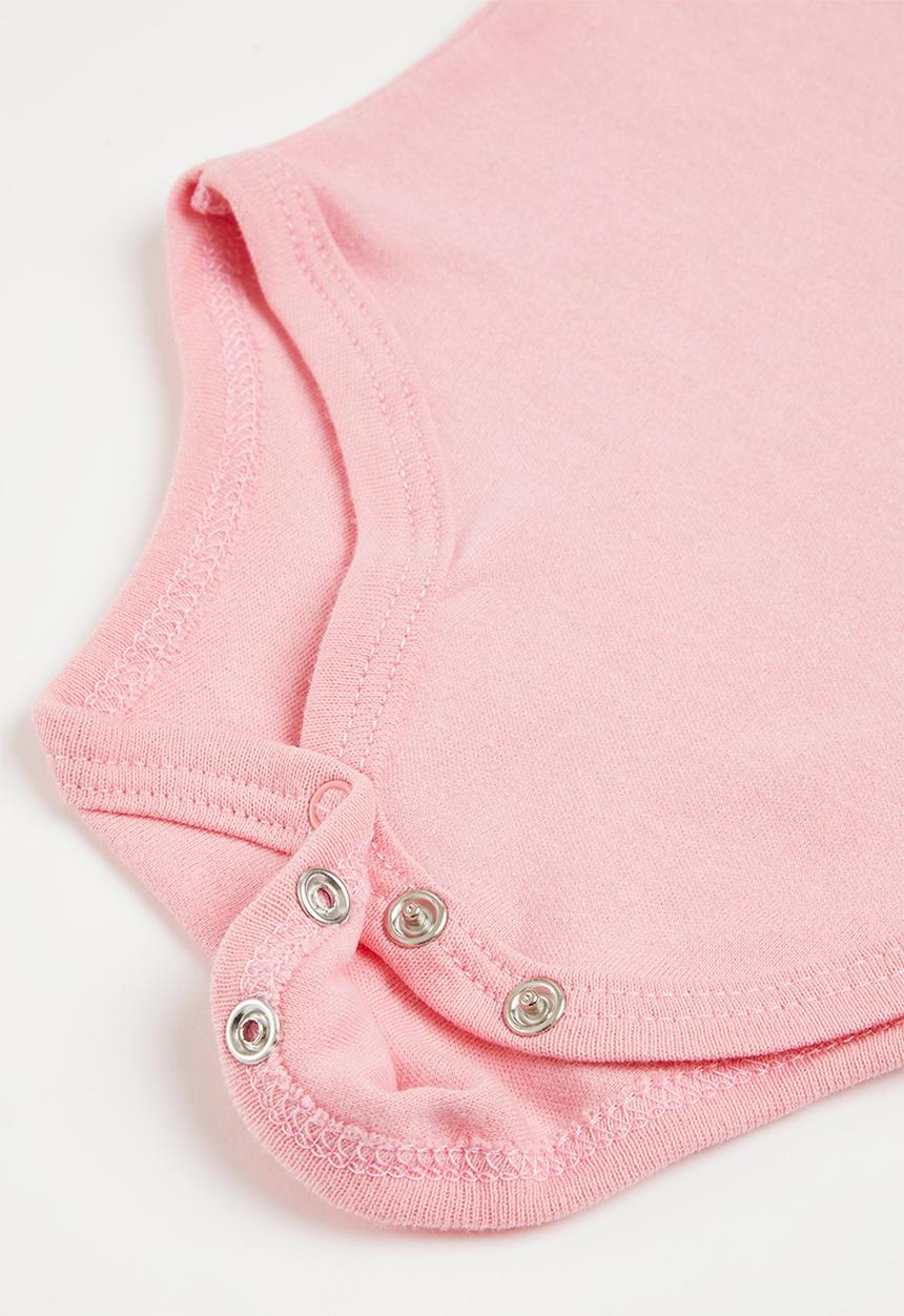 Pop Candy - Baby girls frilled  romper set - pink