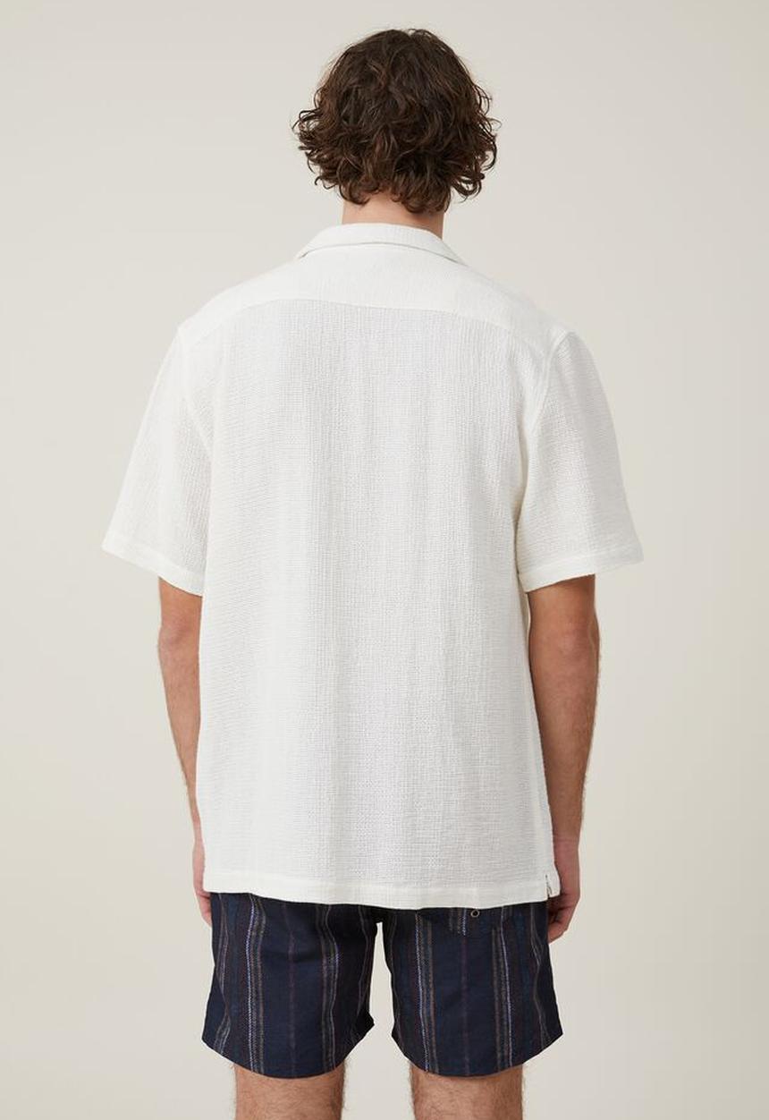 Cotton On - Kahuna short - textured navy stripe