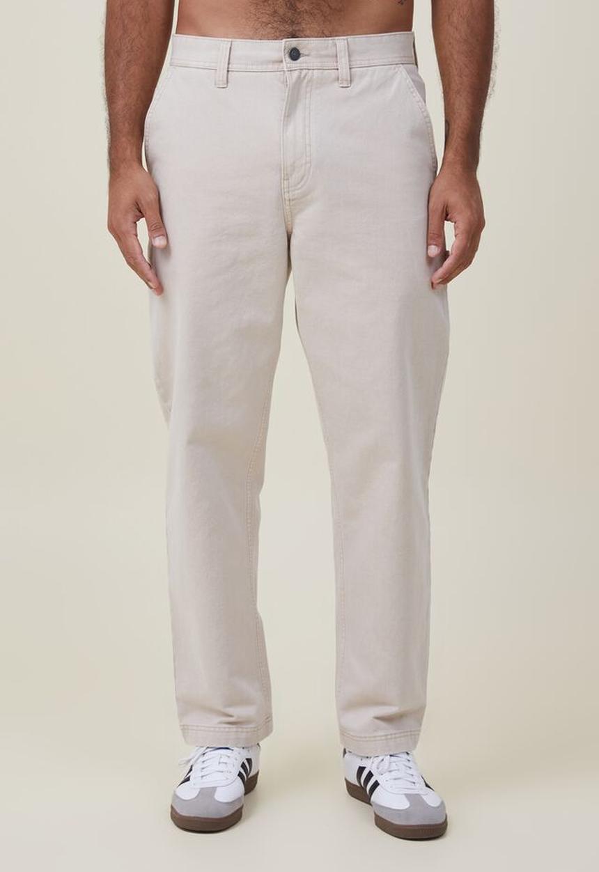 Cotton On - Loose fit pant - carpenter washed stone twill