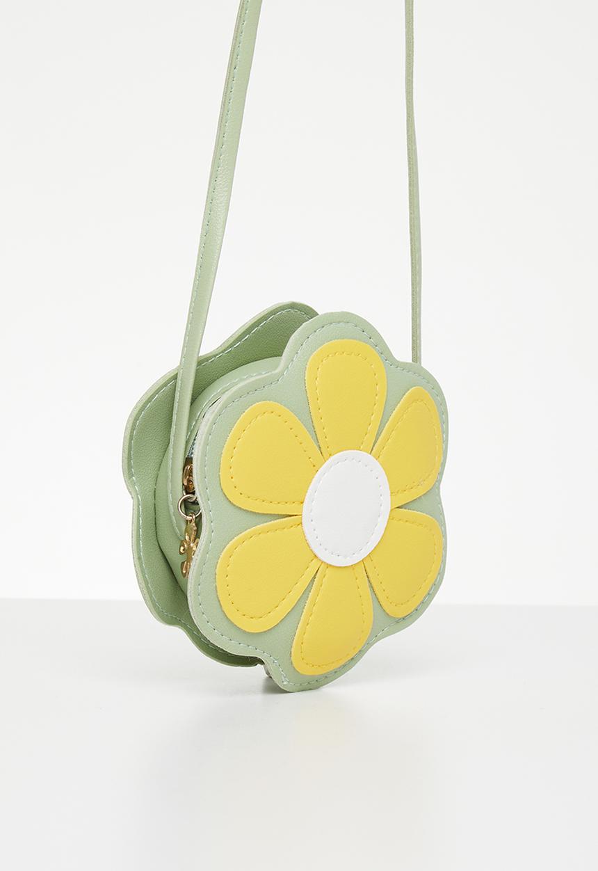 Pop Candy - Flower crossbody bag - green & yellow
