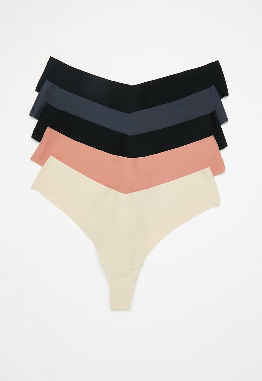 Cotton On - The invisible g string brief 5 pack - multi