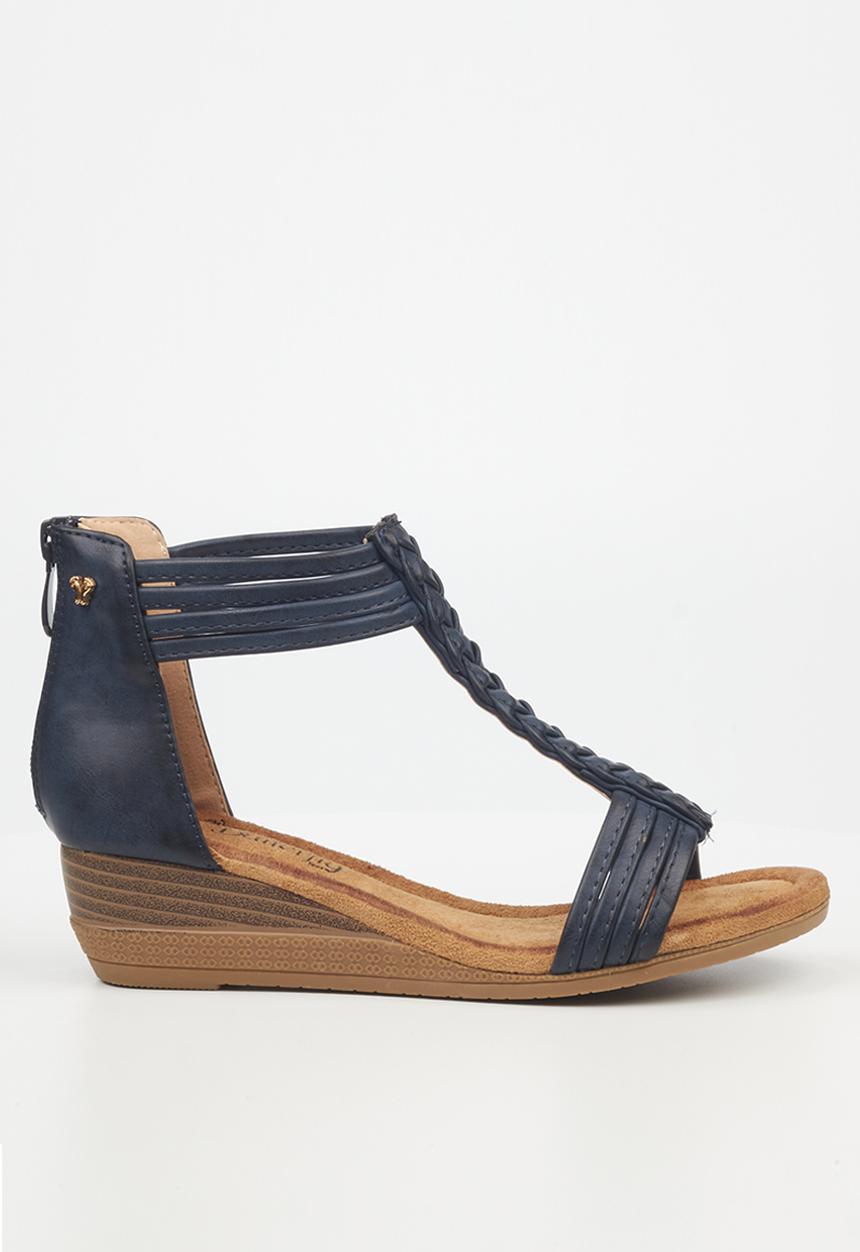 Butterfly Feet - Linah 2 wedge heel - navy