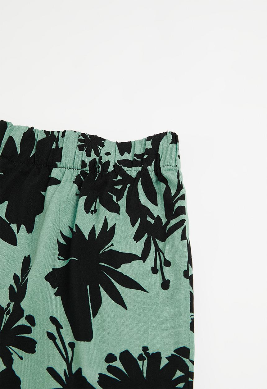 Rebel Republic - Cami & short set - green & black 