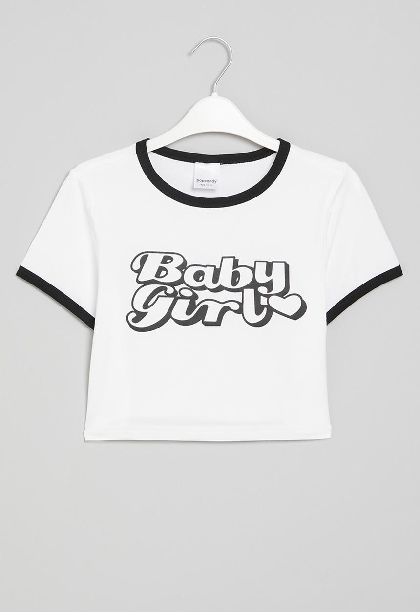 Pop Candy - Crop tee - white