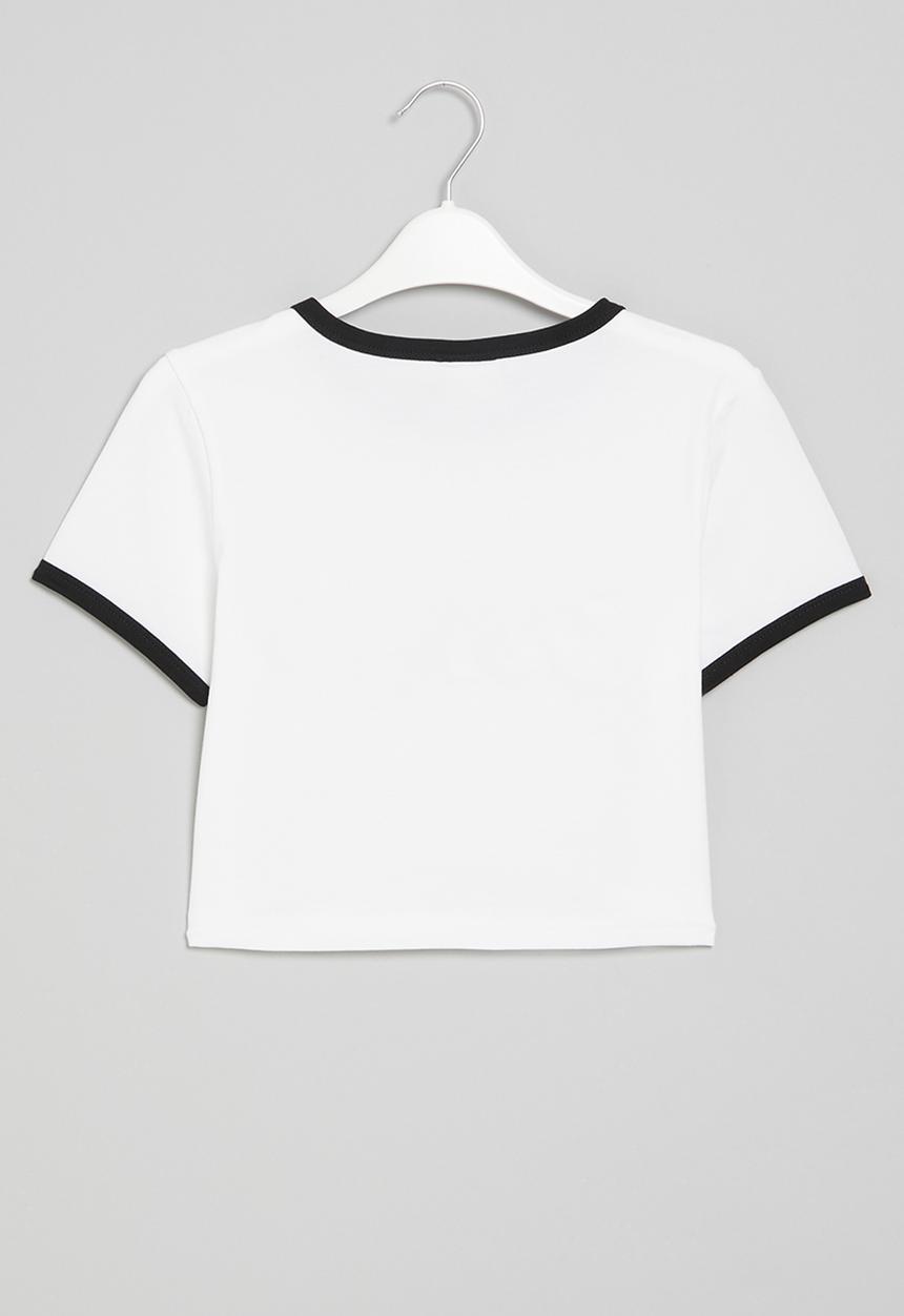 Pop Candy - Crop tee - white