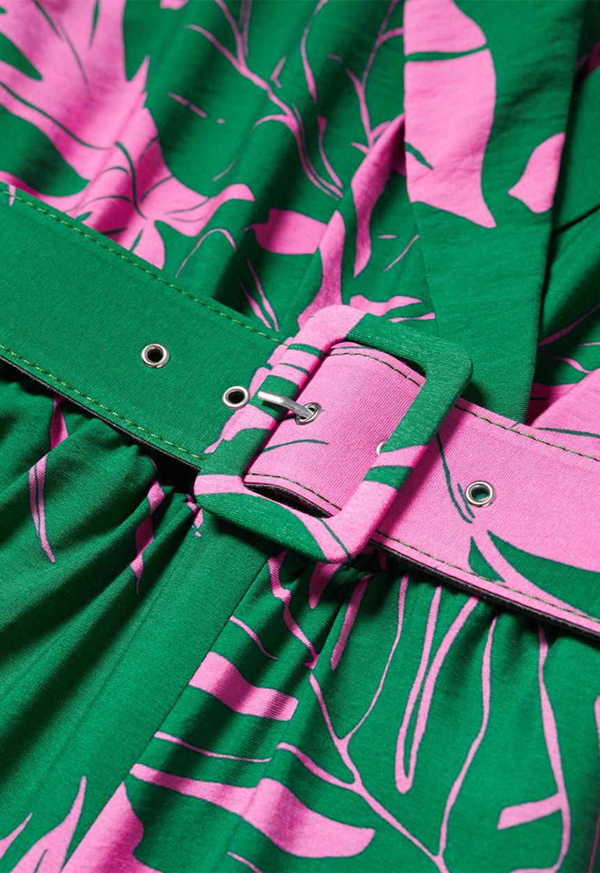 MANGO - One-piece suit mila - green & pink