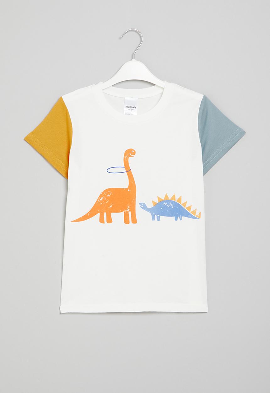 Pop Candy - Colourblock tee - white