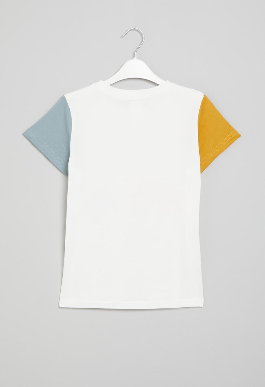 Pop Candy - Colourblock tee - white
