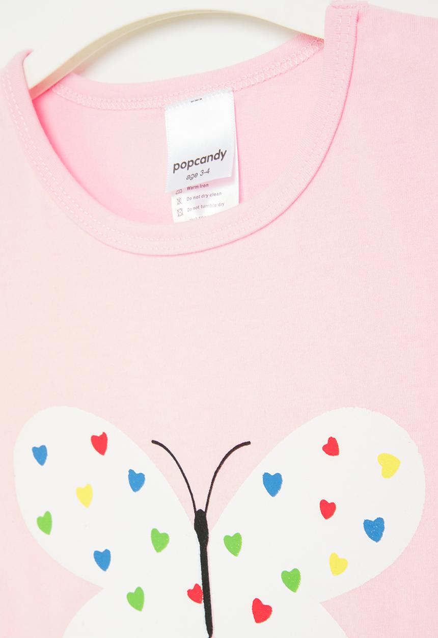 Pop Candy - Frill sleeve tee - pink