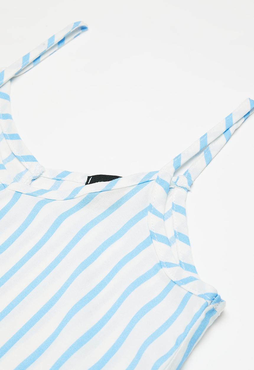 Rebel Republic - Cami & short set - blue & white stripe 