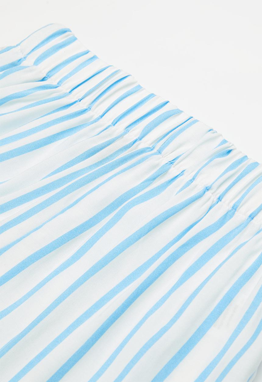 Rebel Republic - Cami & short set - blue & white stripe 