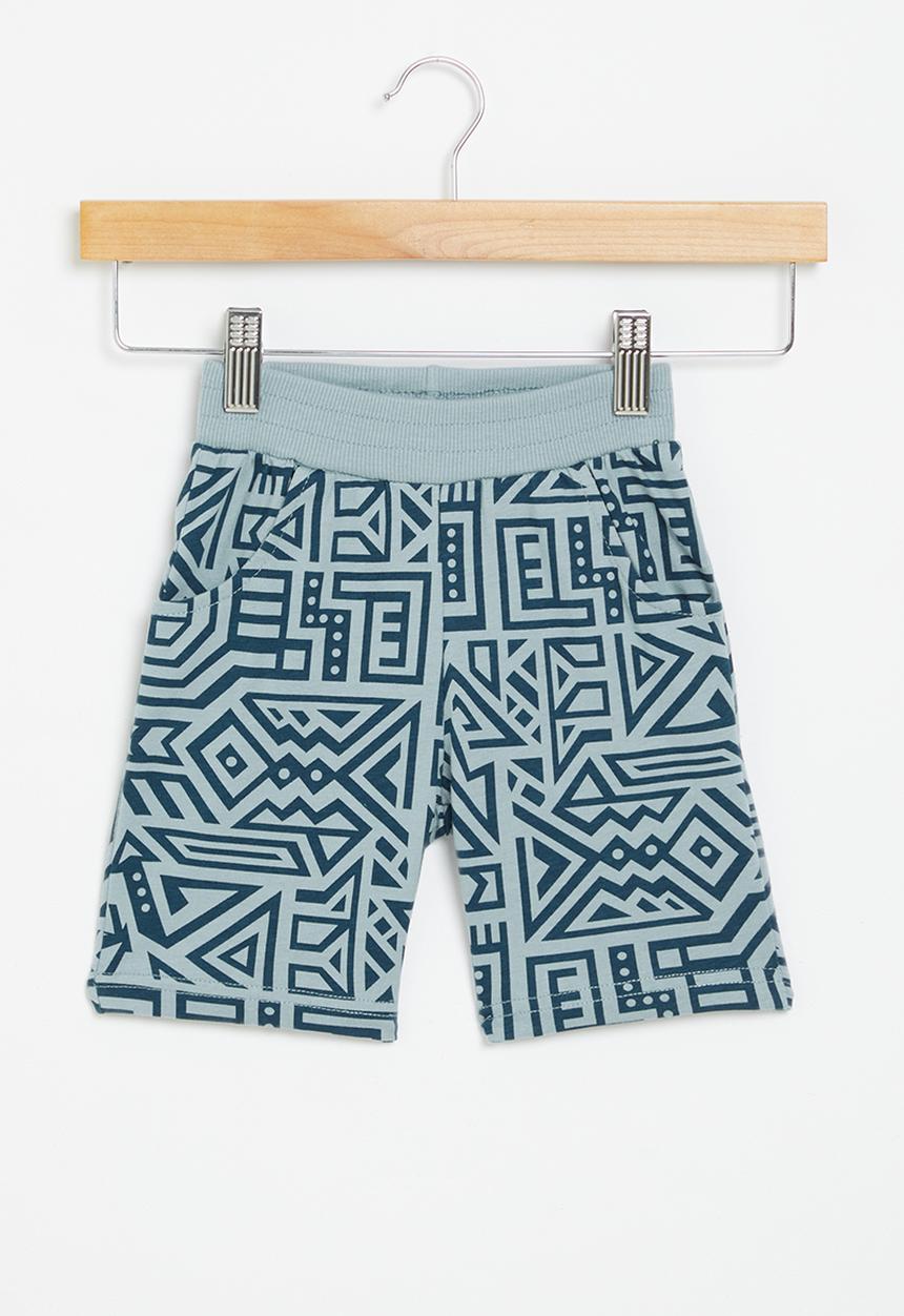 Pop Candy - Tribal print shorts - blue